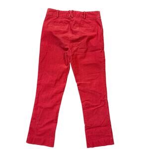 ANTHROPOLOGIE ESSENTIAL COLLECTION RED CROPPED PANTS SIZE 4 CORDUROY